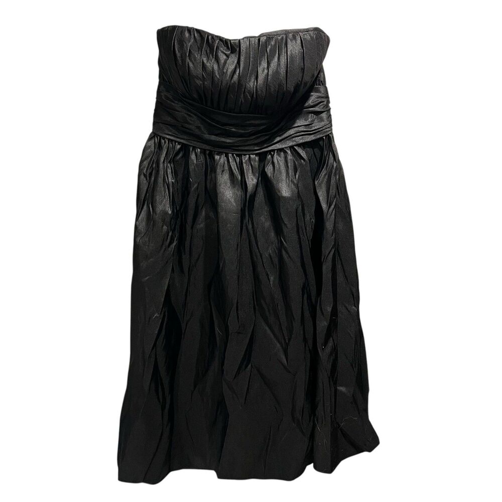 Bill Levkoff Black Strapless Dress Womens 6 Party Bridesmaid Cocktail Short 90s
